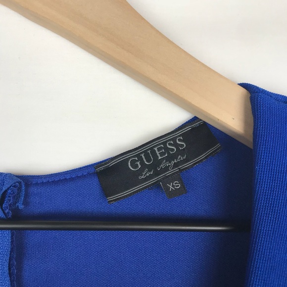 Guess Fit n Flare Skater Dress Royal Blue - Picture 4 of 7